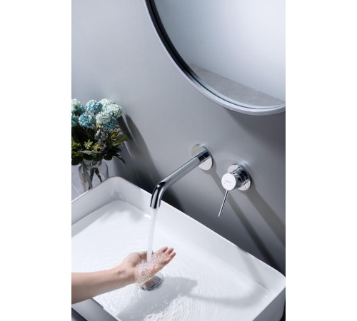 Смеситель для раковины Aquanet Европа AQ1313CR настенный скрытого монтажа хром AQ1313CR