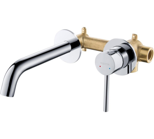 Смеситель для раковины Aquanet Европа AQ1313CR настенный скрытого монтажа хром AQ1313CR
