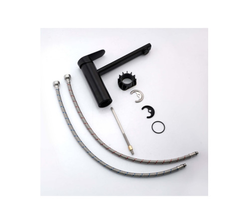 Смеситель для кухни Aquanet Ника матовый черный AQ1880MB