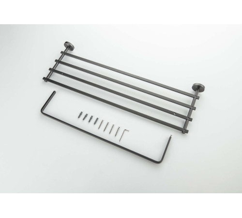 Полка для полотенец Aquanet БЕТТА оружейная сталь AQ4615BGM