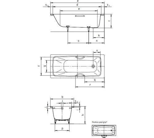 Ванна стальная KALDEWEI Cayono Мод. 747 150х70 см белая 274700010001