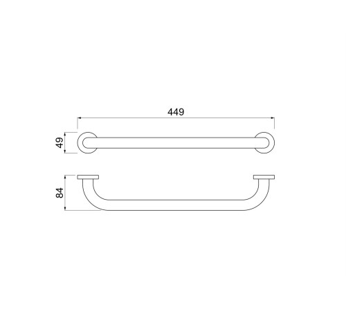 Поручень Aquatek 450 мм шлифованное золото AQ4995BG