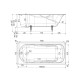 Ванна чугунная Wotte Comfort 1700х750х462 мм с отверстиями для ручек Comfort 1700x750UR