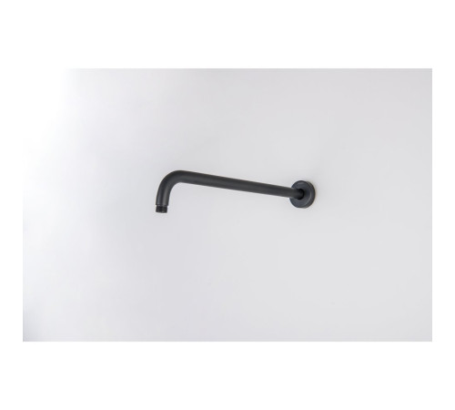 Держатель верхнего душа настенный Aquatek 400 мм матовый черный AQ2176MB