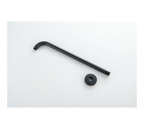 Держатель верхнего душа настенный Aquatek 400 мм матовый черный AQ2176MB