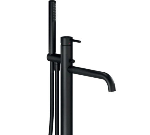 Смеситель для ванны напольный Webert LIVE матовый черный WE00180/TBM