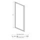 Душевая дверь Aquanet Aria распашная 1000x2000 мм оружейная сталь прозрачное стекло AQ ARI PI 10020GM
