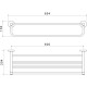 Полка для полотенец Aquanet Европа оружейная сталь AQ4115BGM