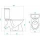 Унитаз-компакт Sanita Luxe Бриз косой выпуск 2 режима 1.WH30.2.138