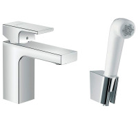 Смеситель для раковины Hansgrohe Vernis Shape с гигиеническим душем 71216000