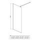 Душевая перегородка Aquanet Walk In WIW 12020BL 1200x2000 мм с держателем черный профиль AQ WIW 12020BL