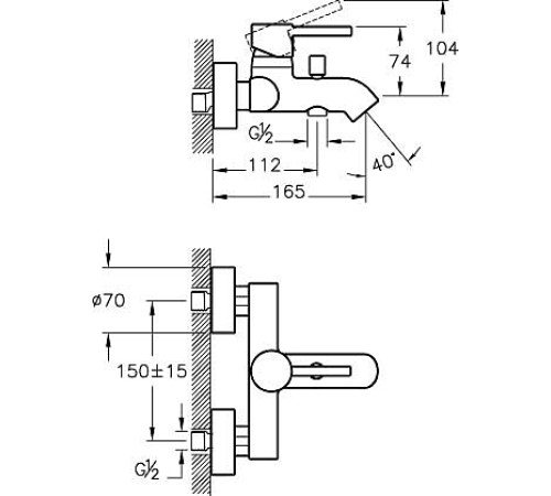 Смеситель для ванны VitrA Minimax S хром A41994EXP