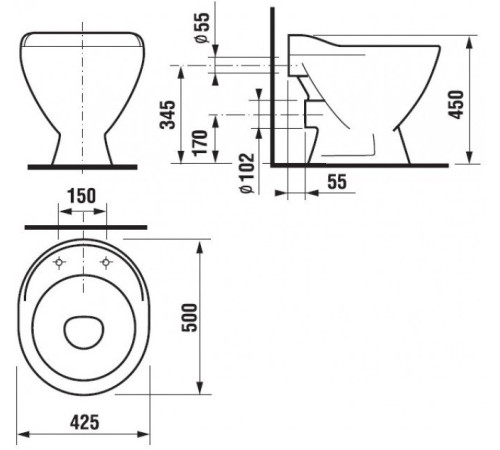 Видуар с решеткой Jika Mira 5104.6.000.000.1