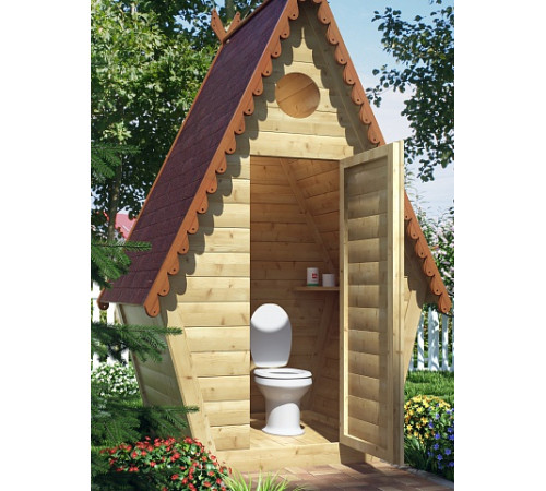 Унитаз напольный Santek Дачный в комплекте с сиденьем 46901100002