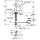 Смеситель для раковины GROHE Essence с донным клапаном и высоким изливом хром 32628001