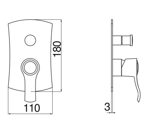 Смеситель для ванны TopZero Sofi внешняя часть золото SI98100/EGDP