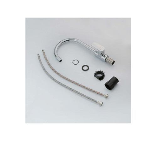 Смеситель для кухни Aquanet Ника полукруглый излив хром AQ1882CR