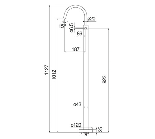Смеситель для раковины Nobili Velis напольный VE125189/3CR