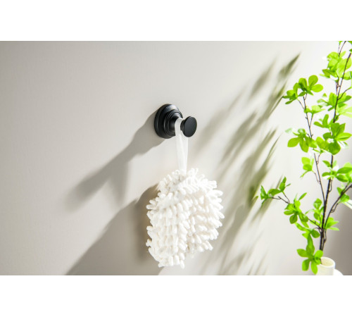 Крючок для ванной Aquatek Классик матовый черный AQ4501MB