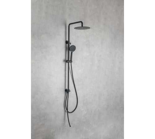 Душевая система Aquanet Вега Reno 3jet 250 мм матовый черный AQ2046MB