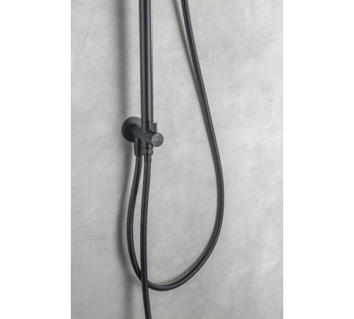 Душевая система Aquanet Вега Reno 3jet 250 мм матовый черный AQ2046MB