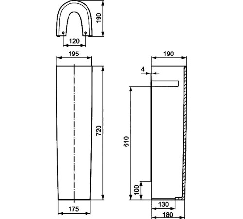 Пьедестал для раковины Ideal Standard Connect E797301