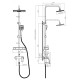 Душевая система Rossinka Silvermix RS27-46 с изливом и верхней лейкой Тропический дождь RS27-46