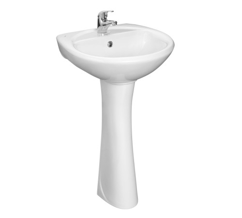 Умывальник Sanita Соната с переливом белый 540х485 мм 1.3111.2.S00.11B.0