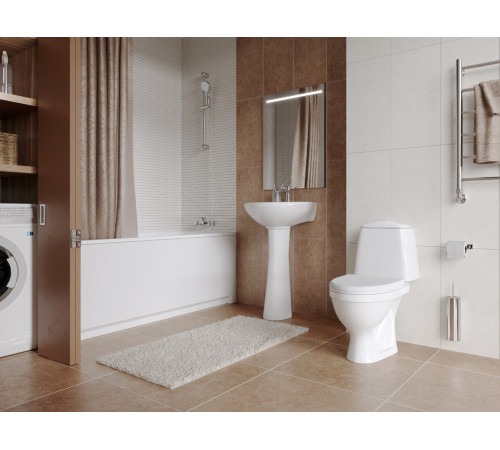 Умывальник Sanita Соната с переливом белый 540х485 мм 1.3111.2.S00.11B.0