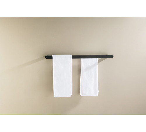 Полотенцедержатель двойной Aquatek Лира 600 мм матовый черный AQ4430MB