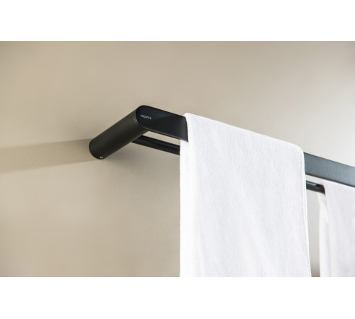 Полотенцедержатель двойной Aquatek Лира 600 мм матовый черный AQ4430MB