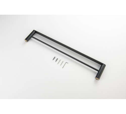 Полотенцедержатель двойной Aquatek Лира 600 мм матовый черный AQ4430MB