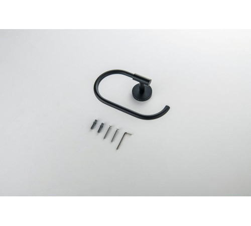 Полотенцедержатель Aquanet Оберон овальный матовый черный AQ4221MB