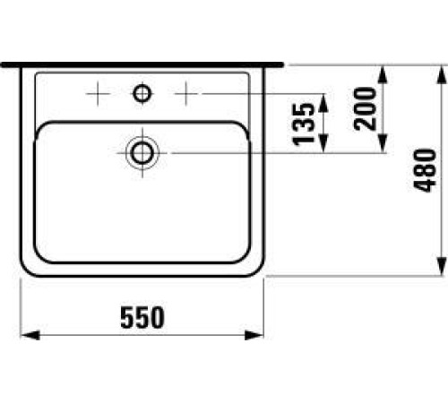 Раковина Laufen Pro A 550x480 мм 8.1895.1.000.104.1