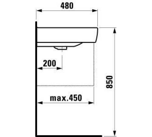 Раковина Laufen Pro A 550x480 мм 8.1895.1.000.104.1