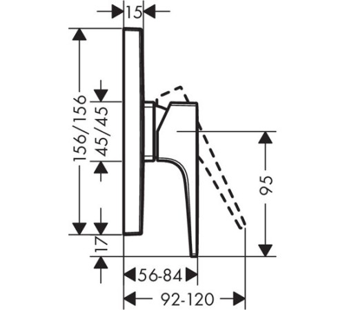 Комплект смесителя для душа Hansgrohe Metropol скрытого монтажа 32565000/01800180