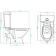 Унитаз-компакт Sanita Luxe Лига косой выпуск 2 режима 1.WH30.2.141
