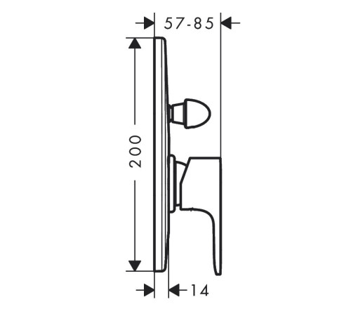 Комплект смесителя для ванны hansgrohe Rebris E скрытого монтажа матовый черный 72459670/31741180