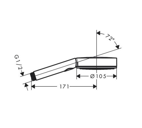 Ручной душ hansgrohe Pulsify Select S 105 3jet Relaxation 24110000