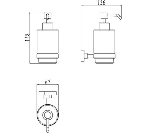 Дозатор для жидкого мыла RAVAK Chrome CR 231.00 стекло X07P223