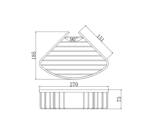 Полка угловая Aquanet ВЕГА хром AQ4006CR