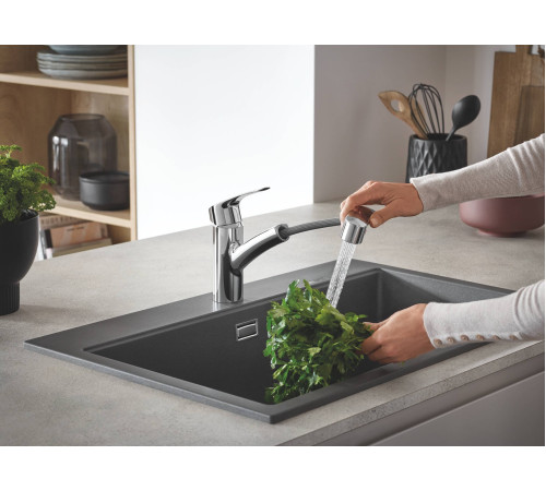 Смеситель для кухни GROHE Eurosmart с выдвижной лейкой хром 30305001