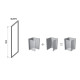 Неподвижная стенка для душевой двери RAVAK Blix Slim BLSPS-90 блестящая Transparent X9BM70C00Z1
