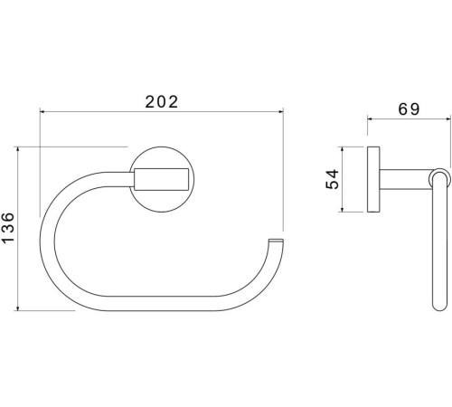 Полотенцедержатель Aquanet Оберон овальный хром AQ4221CR