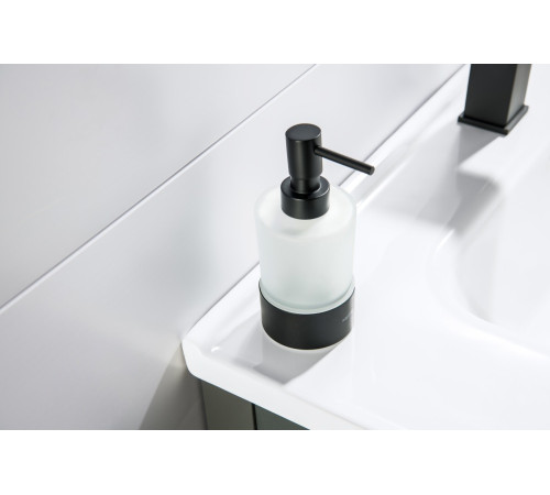 Дозатор для жидкого мыла настольный Aquatek Лира матовый черный AQ4429MB