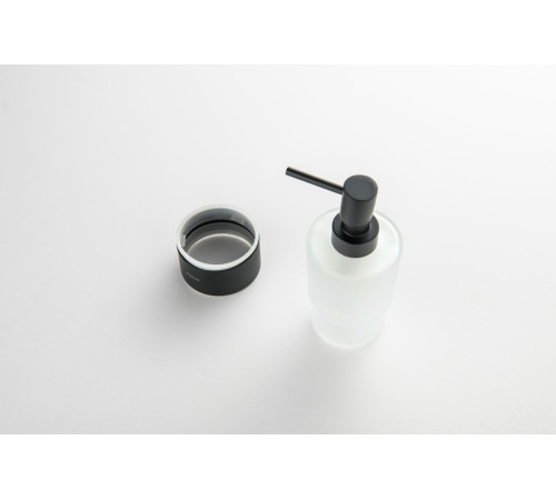 Дозатор для жидкого мыла настольный Aquatek Лира матовый черный AQ4429MB