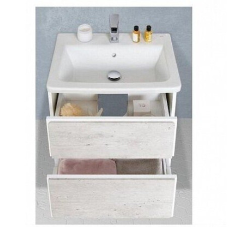 Тумба под раковину Roca Ronda 700 мм бетон/белый матовый ZRU9303003