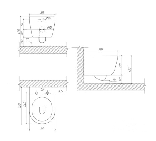 Комплект инсталляции 4 в 1 Aquatek Поларис (рама Standard, унитаз AQ0700-01, сиденье soft-close, панель KDI-0000016) ПОЛАРИС-01-016