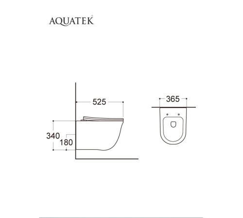 Комплект 4 в 1 инсталляция AQUATEK Standard INS-0000012 клавиша KDI-0000017 унитаз КЛАССИК AQ1111-00 КЛАССИК-017 4в1