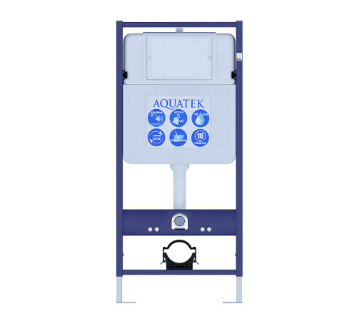Комплект 4 в 1 инсталляция AQUATEK Standard INS-0000012 клавиша KDI-0000015 унитаз КЛАССИК AQ1111-00 КЛАССИК-015 4в1